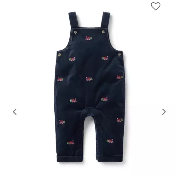 Janie and Jack Baby Train Oxford Bodysuit and train overalls - Picture 12 of 13